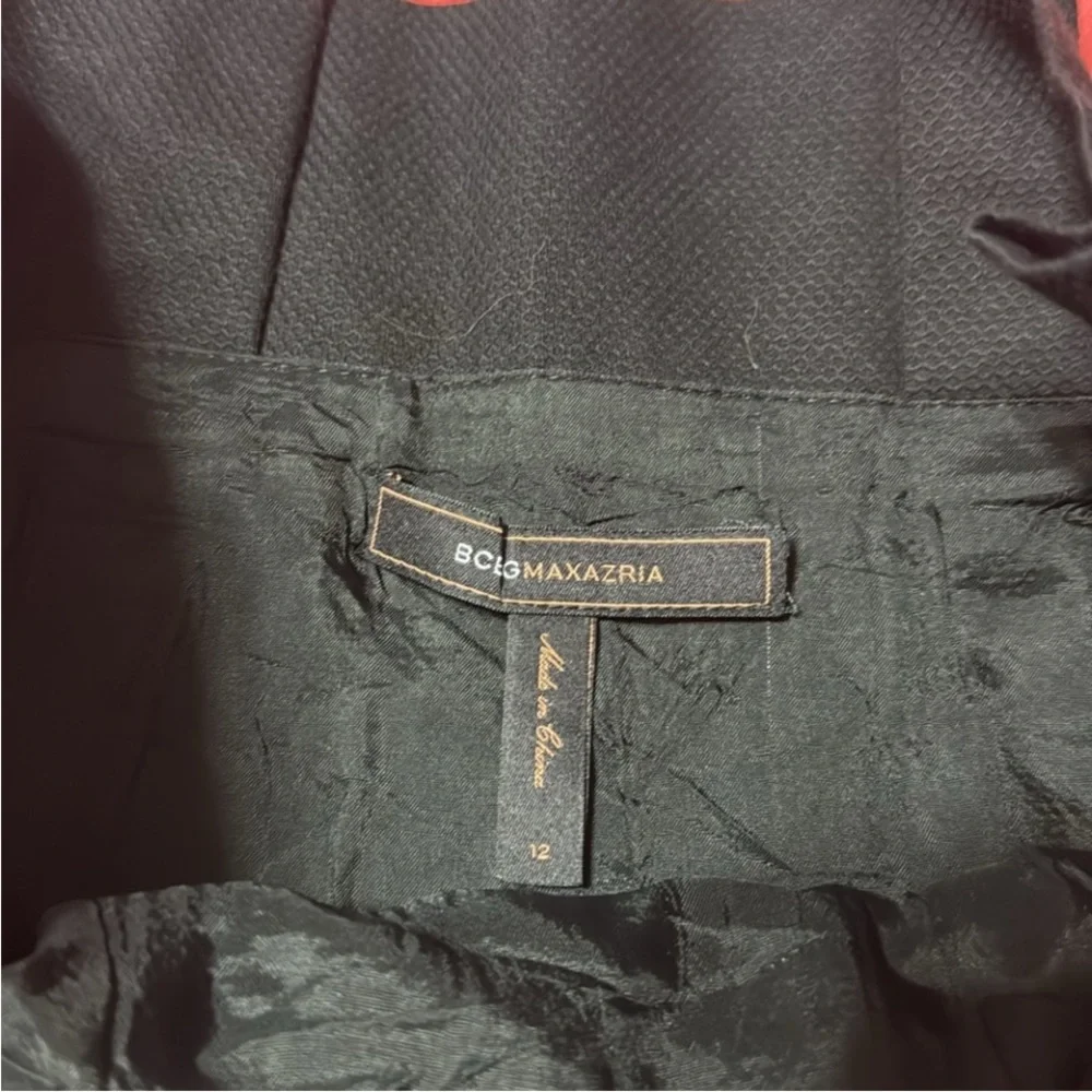BCBGMAXAZRIA Pleated Seersucker Skirt w/ Pockets and Belt Size: 12